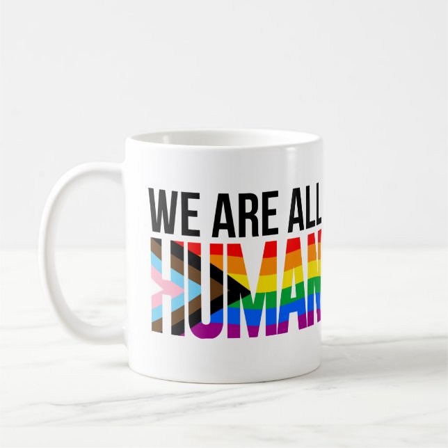 Taza De Café LGBTQ Todos somos humanos (Izquierda)