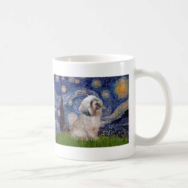Taza De Café Lhasa Apso 10 - Noche Starry (Derecha)