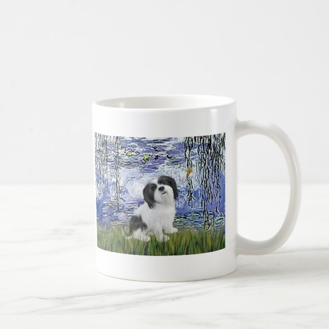 Taza De Café Lhasa Apso 2 - Lilies 6 (Derecha)