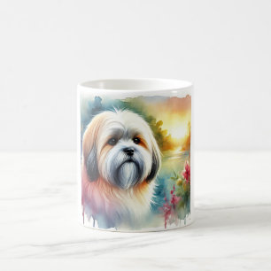 Taza De Café Lhasa Apso Dog 190924AREF130 - Watercolor