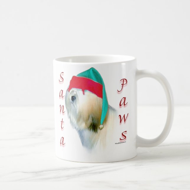 Taza De Café Lhasa Apso Santa Paws (Derecha)