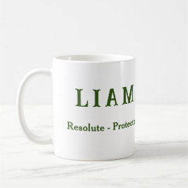 Taza De Café {Liam} Nombre significa Escudo Mug