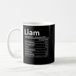 Taza De Café LIAM Nutrition Funny Cumpleaños Nombre Personaliza