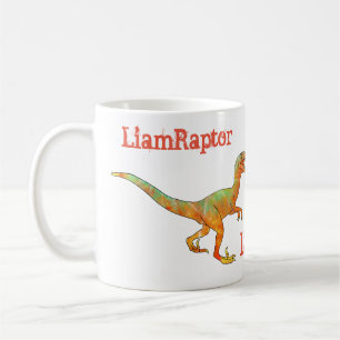 Taza De Café Liam Raptor Velociraptor Espantoso Dinosaurio Dive