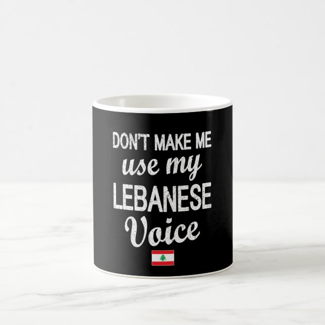 Taza De Café Libaneses roban bandera libanesa herencia libanesa (Centro)