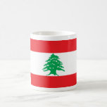 Taza De Café líbano<br><div class="desc">Bandera del Líbano. La bandera arábiga:・・・ن Líbano está formada por dos rayas horizontales rojas que envuelven una franja horizontal blanca. El cedro verde del centro toca cada una de las rayas rojas y su anchura es un tercio de la de la bandera. Fue diseñado para ser una bandera neutral, no...</div>