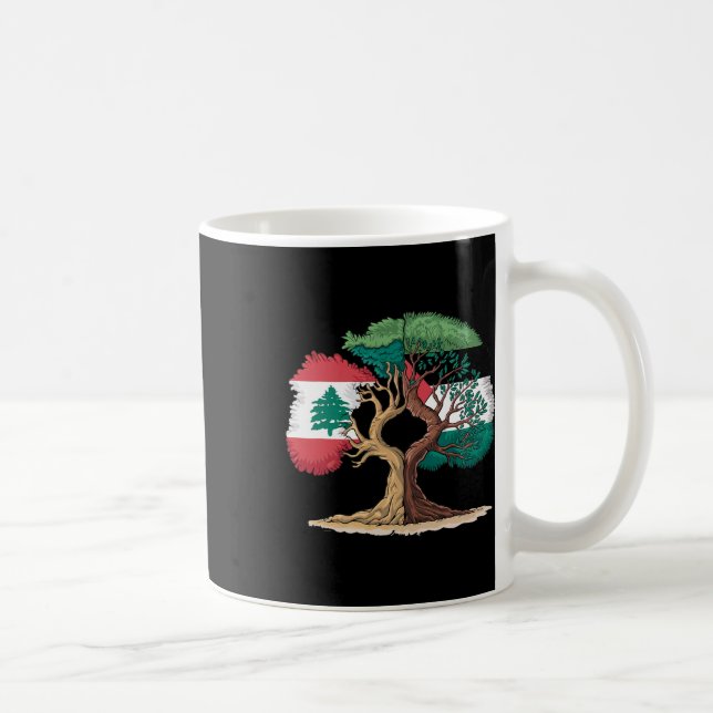 Taza De Café Líbano Bandera Palestina Libanesa Unidos Palestino (Derecha)