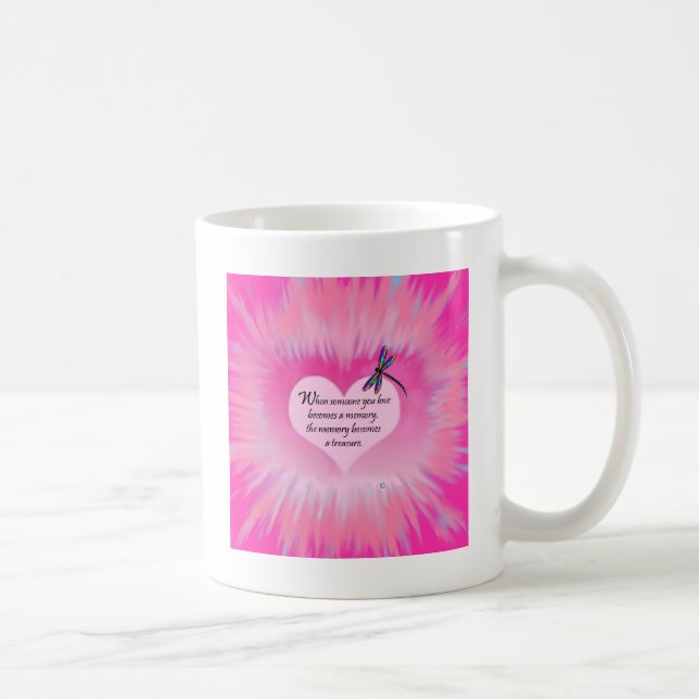 Taza De Café Libélula atesorada de los recuerdos (Derecha)