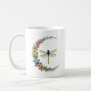 Taza De Café Libélula Boho Luna Creciente Signo de Paz Hippie D