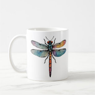 Taza De Café Libélula Colorida