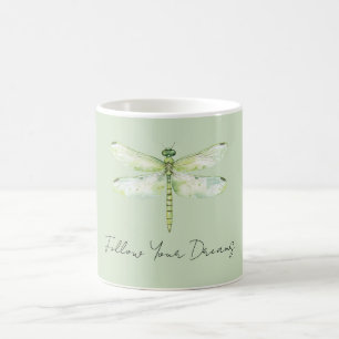 Taza De Café Libélula Verde Lima