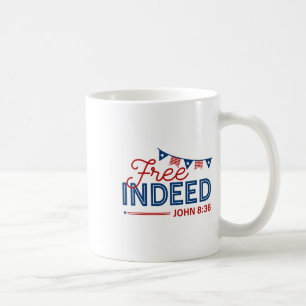 Taza De Café Liberen A John 8 36 La Biblia Cristiana 4 De Julio