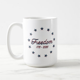 Taza De Café Libertad 1776–2026 América 250 Diseño Patriótico