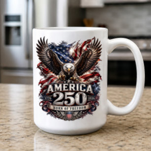 Taza De Café Libertad Americana 250 Aniversario 4 de Julio