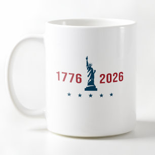 Taza De Café Libertad Aniversario 250 1776 2026 Patriótico