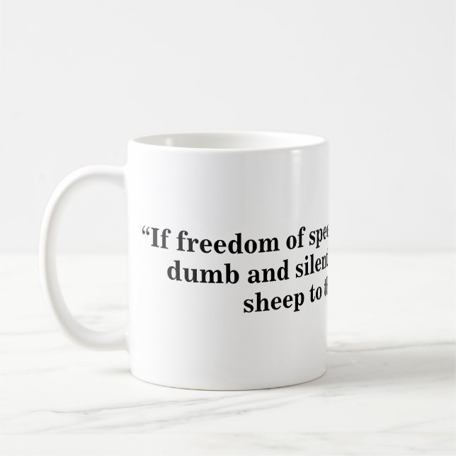Taza De Café Libertad de expresión - Cita 26 (Izquierda)