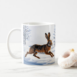 Taza De Café Libertad de liebre sin límites en nieve