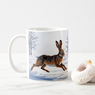 Taza De Café Libertad de liebre sin límites en nieve