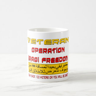 Taza De Café Libertad del iraquí de la operación del veterano