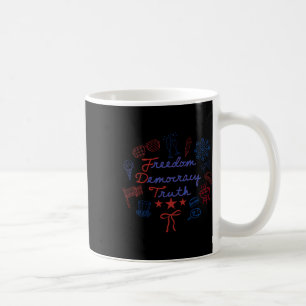 Taza De Café Libertad Democracia Verdad 4 De Julio Coquette Bow