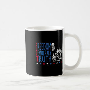 Taza De Café Libertad Democracia Verdad Patriótico Bandera EEUU