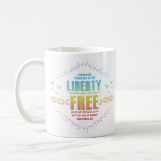 Taza De Café Libertad en Cristo galatianos 5 Mug