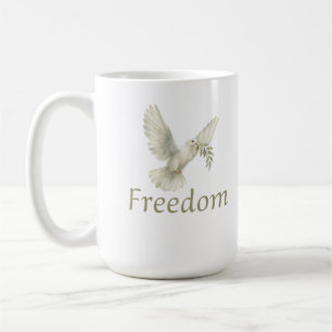 Taza De Café libertad, libertad, paz, paloma, paloma blanca, li