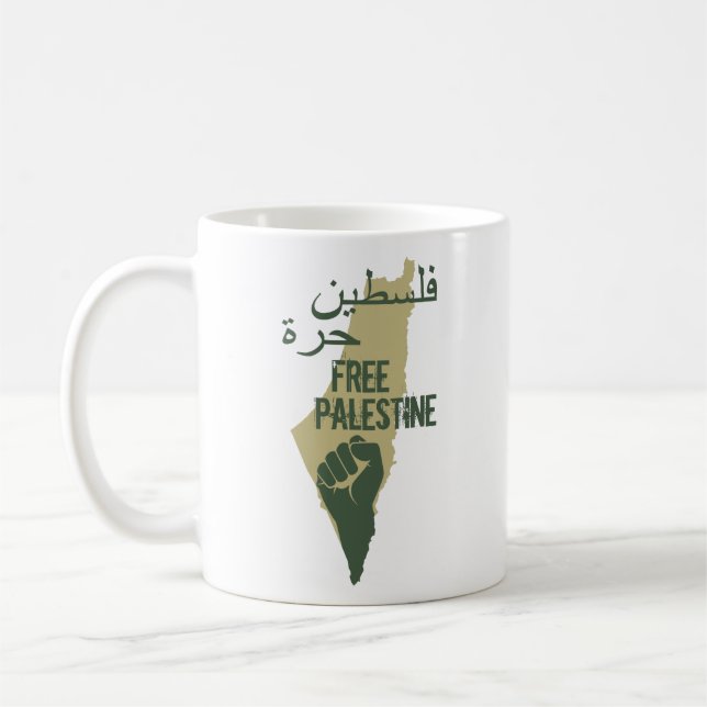 Taza De Café libertad palestina libre para palestina (Izquierda)