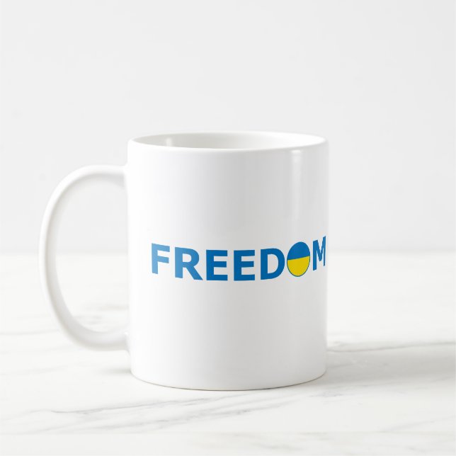 Taza De Café Libertad para las camisetas de Ucrania (Izquierda)