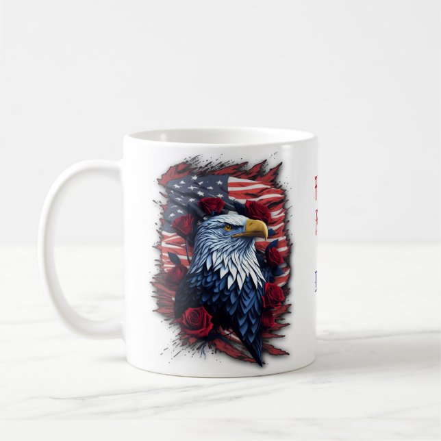 Taza De Café Libertad Para Siempre Libertad Para Todos Águila P (Izquierda)