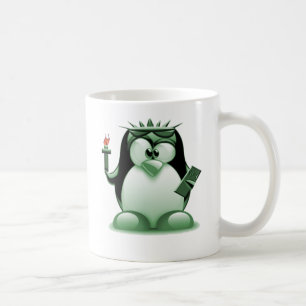 Taza De Café Libertad Tux (Linux Tux)