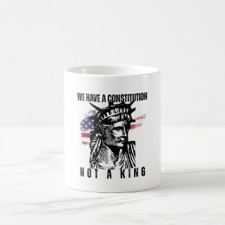 Taza De Café Liberty Bust with Grunge Flag Art