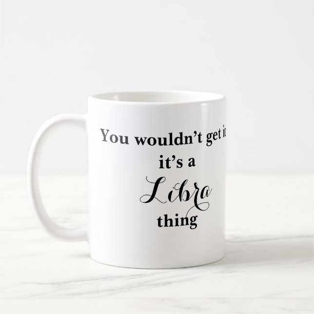 Taza De Café Libra Astrología Zodiac Funny Mug (Izquierda)