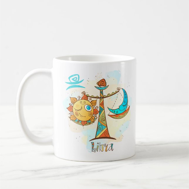 Taza De Café Libra Horoscope Zodiac Sept 23 - Oct 22 Cumpleaños (Izquierda)