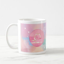 Taza De Café Libra Pastel Acuarela Astrología Zodiac Rótulo Mug