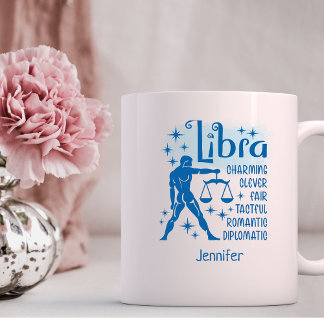 Taza De Café Libra Zodiac Trajes Personalizados Horóscopo