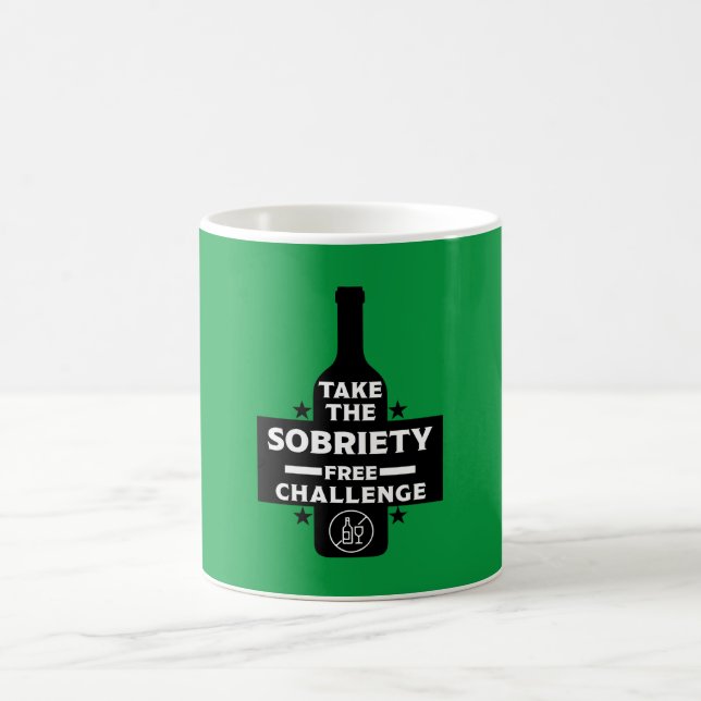 Taza De Café Libre De Alcohol Y Sobrio (Centro)