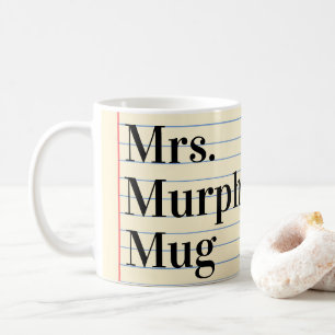 Taza De Café Libreta de regalo para maestro estilo personalizad