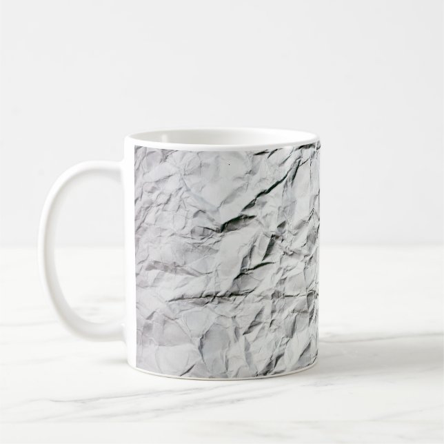 Taza De Café Libro Blanco Arrugado (Izquierda)