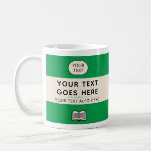 Taza De Café Libro de bolsillo inspirado en Penguin Título pers
