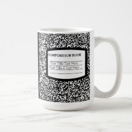 Taza De Café Libro de composición de personalizados Escuela/Pro