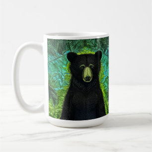 Taza De Café Libro de cuentos divertido pequeño oso negro