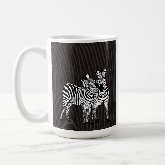 Taza De Café Libro de estampado de cebra (Izquierda)