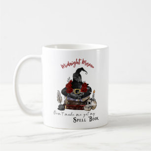 Taza De Café Libro de hechizos de sombrero de bruja divertido