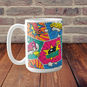 Taza De Café Libro de historietas retro - Arte pop