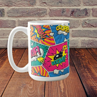 Taza De Café Libro de historietas retro - Arte pop