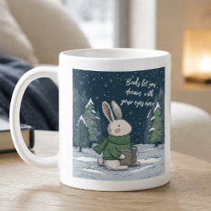 Taza De Café Libro de lectura acogedor de invierno