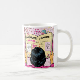 Taza De Café Libro de Recetas de Momfulness Arte Cómic Adorable