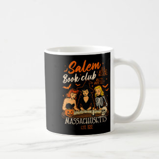 Taza De Café Libro femenino de Halloween leyendo club de libros