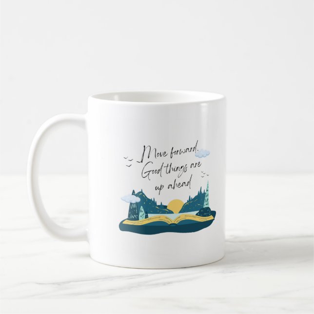 Taza De Café Libro Inspirador Serene Blue (Izquierda)